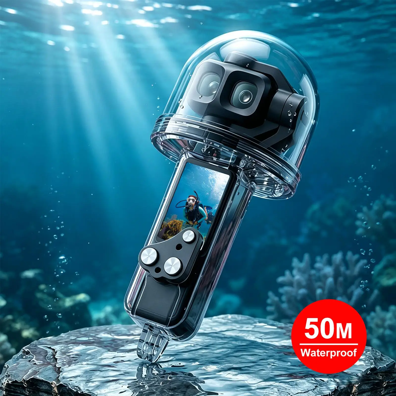 Image of PULUZ Unterwasser-Wasserdichtes Gehäuse für DJI Osmo Pocket 4P, 50m Tauchabdeckung für DJI Osmo Pocket 4P Tauchgehäuse