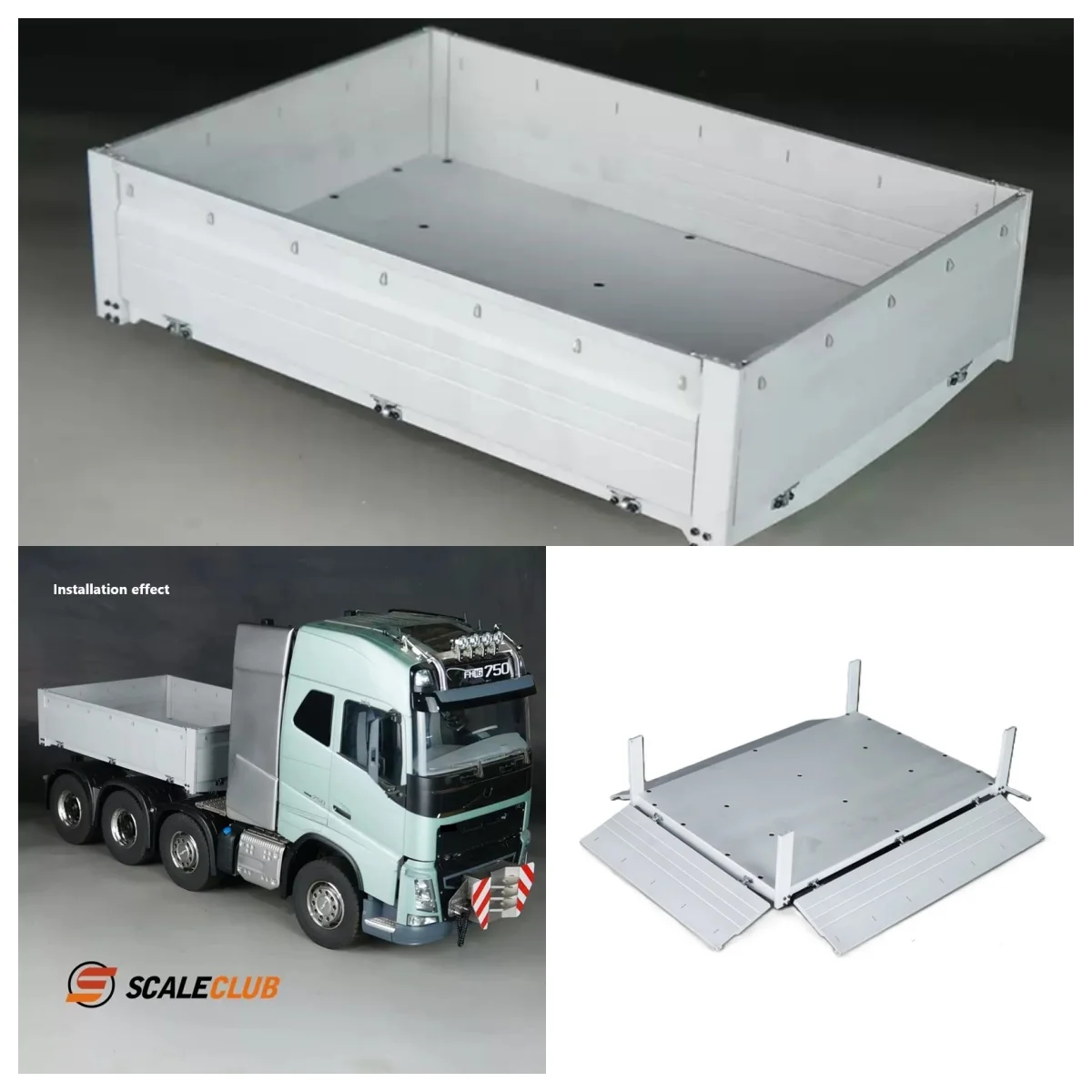

RC 1/14 Truck 8X8 6X6 Truck-mounted Ballast Bucket Hopper 280X193X62MM For Tamiya 1/14 RC Tractor Truck Accessories Parts