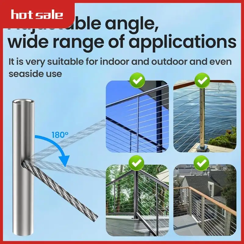 

A74I-20Pack 1/8In Invisible Cable Railing Kit,Swageless Cable Railing Kit,Cable Railing Invisible Terminal Fixed End Hardware