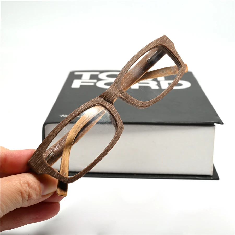 

Cubojue Small Myopia Glasses Male Women -125 175 225 275 200 250 -300 -350 -400 -450 -500 Narrow Wooden Grain Eyeglasses Frames