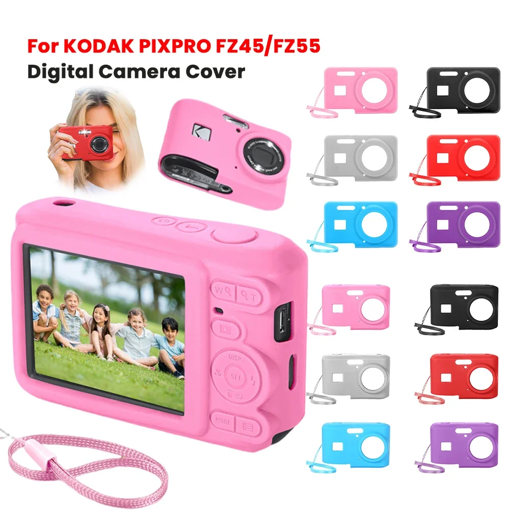 Für KODAK PIXPRO FZ45/FZ55 Weiche Silikon-Schutzhülle Kameragehäuse-Abdeckung Verschleißfest Outdoor-Reise-Kameraschutzhülle