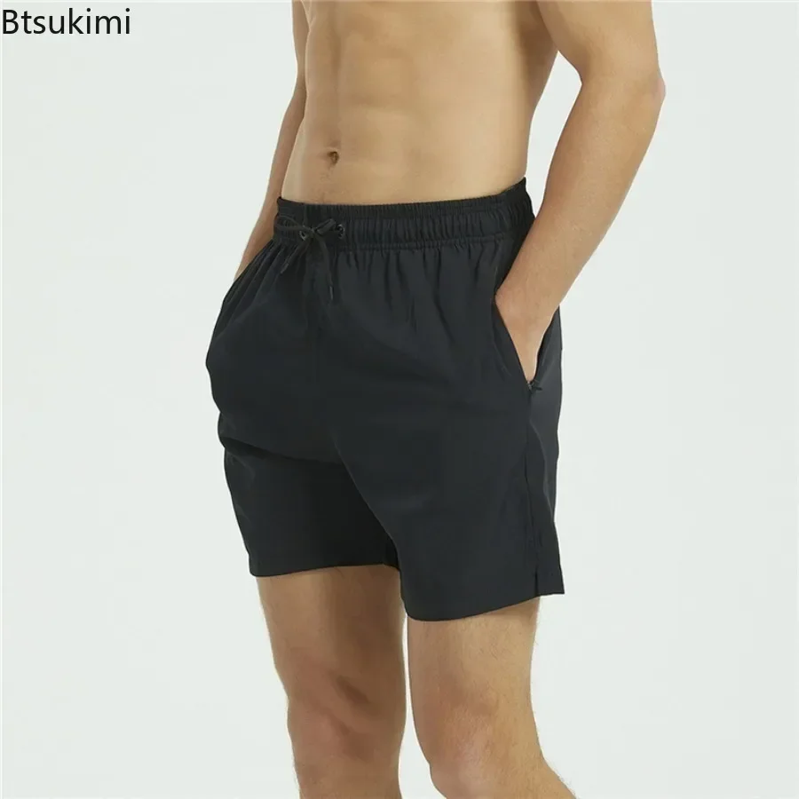 

Летние мужские шорты для фитнеса, свободные спортивные штаны, удобные эластичные быстросохнущие шорты, мужские сетчатые дышащие тренировочные шорты, пляжные брюки