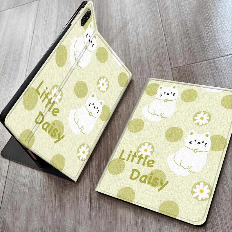 

White Animal Pattern Case For Huawei MediaPad MatePad M5 M6 11 12 X SE T10 T10s 2 C5e T5 Pro Lite Air 11.5 Inch Tablet