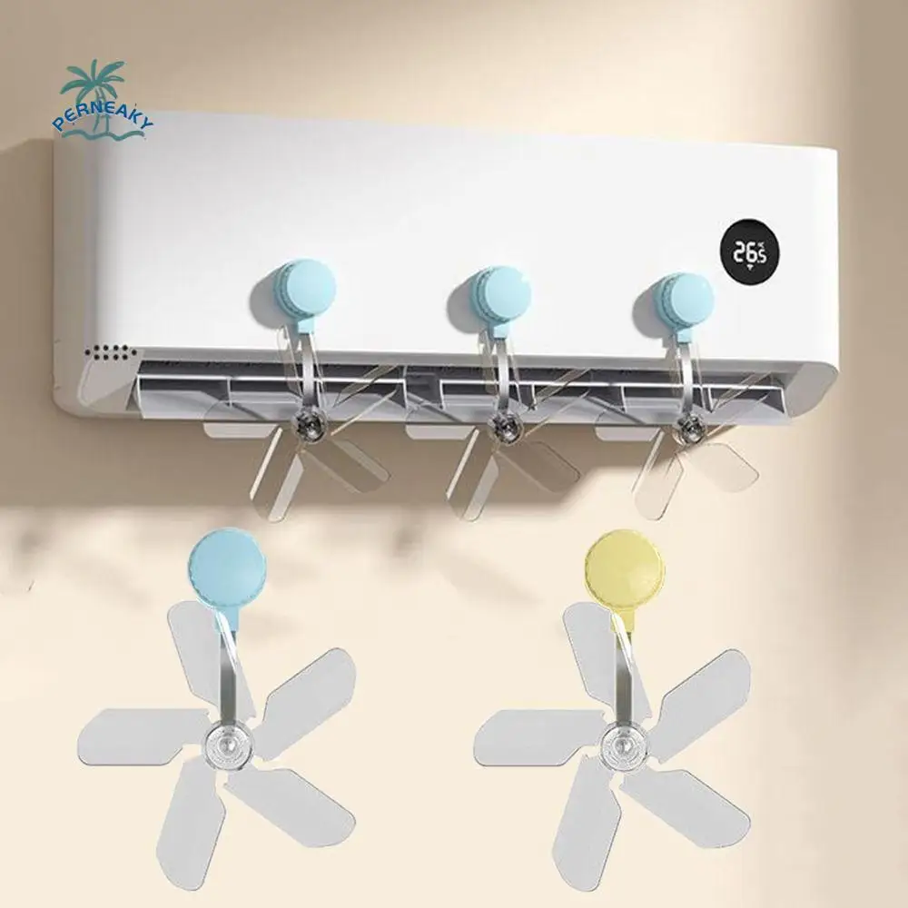 

3Pcs Wall Mounted Conditioning Guide Fan Plastic Windmill Shaped Air Conditioner Windshield Anti Direct Blowing Adjustable