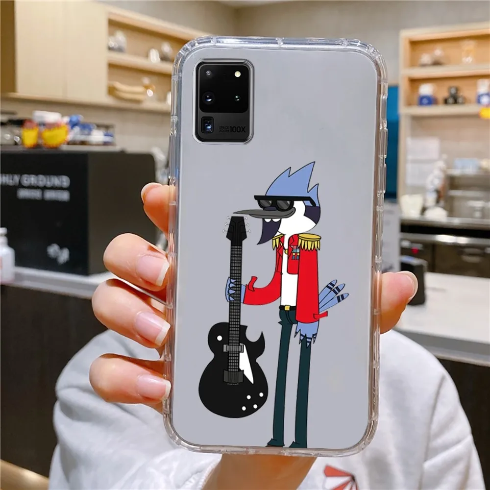 R-Regular Show Cartoon Phone Case For Samsung Galaxy A52 A12 A51 S21 Edge S22ULTRA S23 S20LITE Plus ultra Transparent Cover