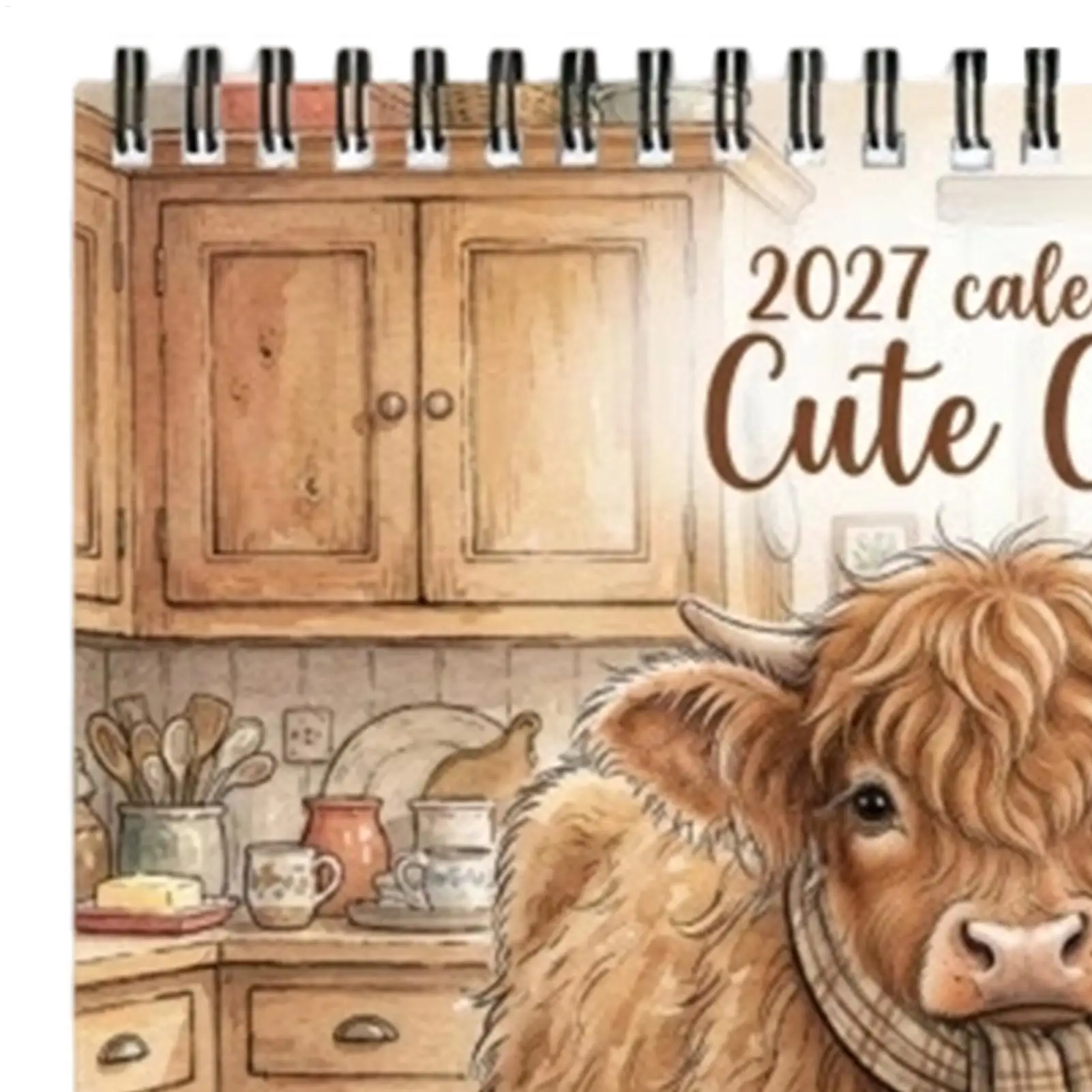Calendar 2027 Cute Rustic Funny Hangable Cow Wall Art Planner 12 Month Calendar For Cow Lover Home Office Farmhouse