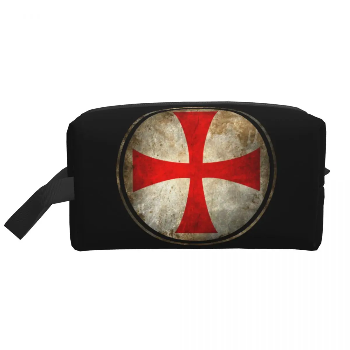 Templar Knight Jerusalem Cross Seal Medieval Symbol Cosmetic Bag Cute Big Capacity Makeup Case Beauty Storage Toiletry Bags