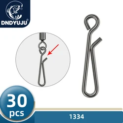 DNDYUJU 30pcs Stainless Steel Fishing Snap Hanging Connector Quick Snap Line Lure Fishhooks Pin Fishing Carp Tools Accessories