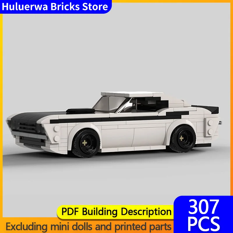 

Модель скоростного гиперкара MOC, строительные кирпичи Challenger T/A Muscle Car, модульная технология, подарки, праздник, сборка, детские игрушки, костюм