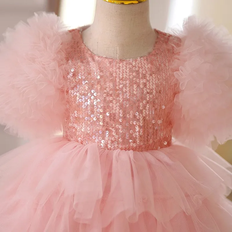 Children's Princess High-end Formal Host Piano Performance Costume Girls' Birthday Puffy Dress