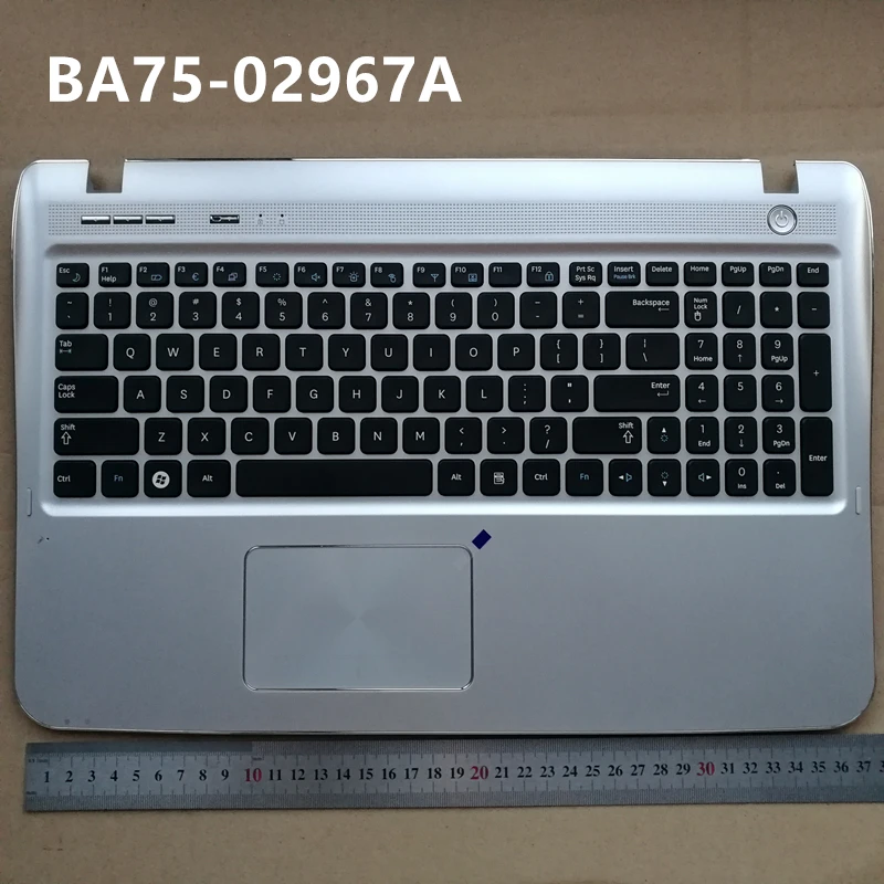 US new laptop keyboard with touchpad palmrest  for Samsung  SF510 SF511 NP-SF510  BA75-02967A sliver