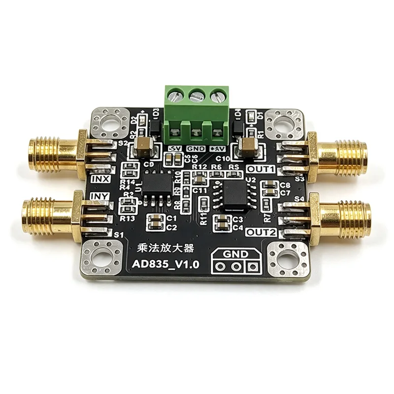 AD835 Analog Multiplier Module 250MHz Four-Quadrant Mixer RF Wideband Modulator with 10x Amplifier 50ohm SMA