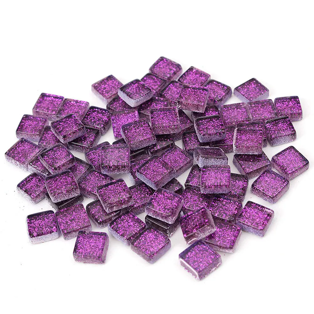 

300G Mosaic Tiles Crystal Colorful Square Pieces for DIY Arts Crafts Jewelry Decoration Supplies