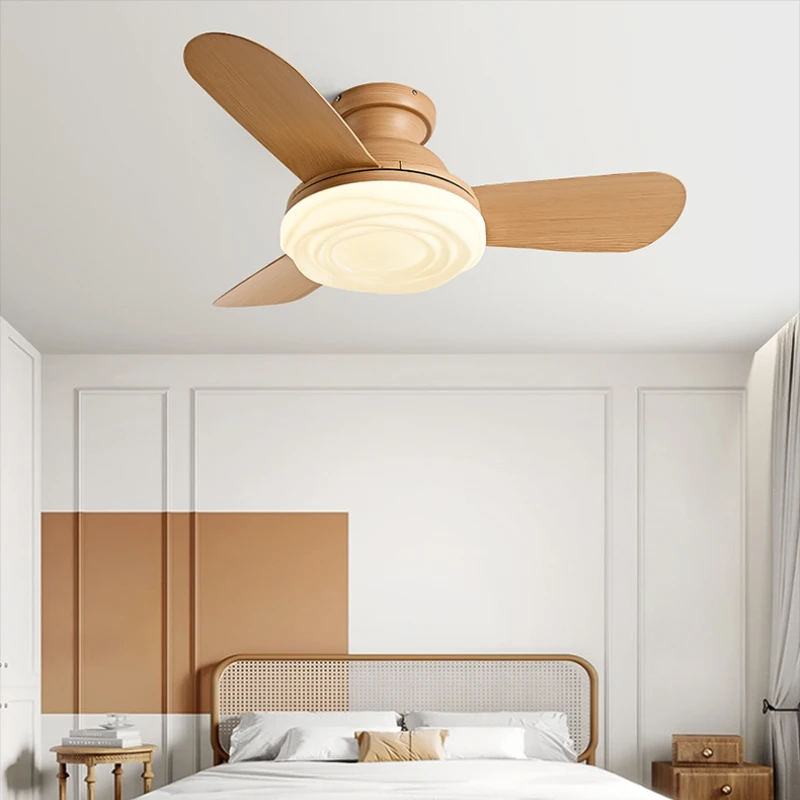 With direct fan lamp living room log wind bedroom dining room lamp cream wind ceiling lamp with fan