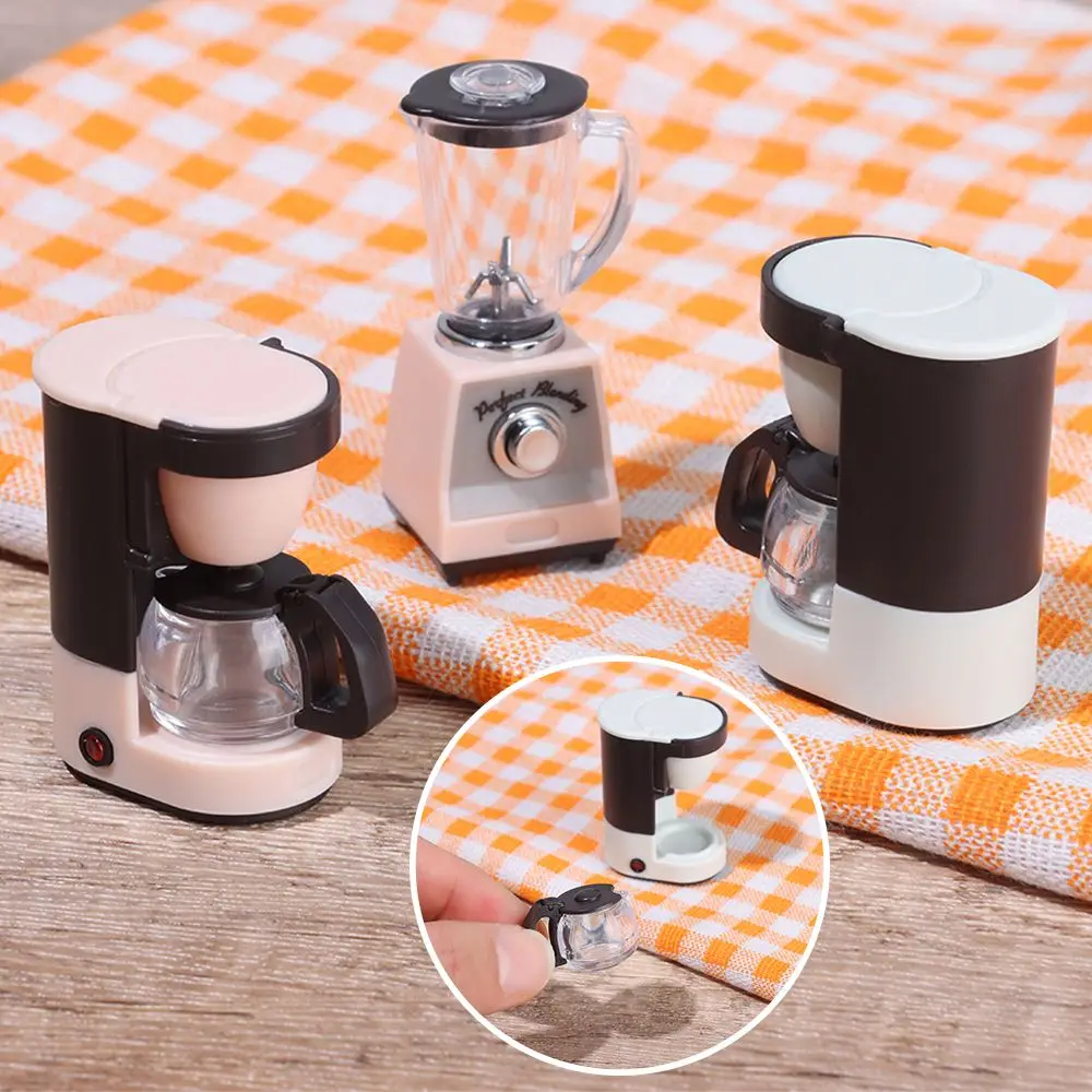 1:12 Dollhouse Coffee Maker Coffee Cup Coffee Pot Simulation Kitchen Furniture Doll House Miniature Accessories