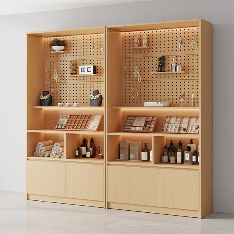 Hole board display cabinet with drawers Product storage display cabinet Multi-layer merchandise jewelry Stationery pendant Shelf
