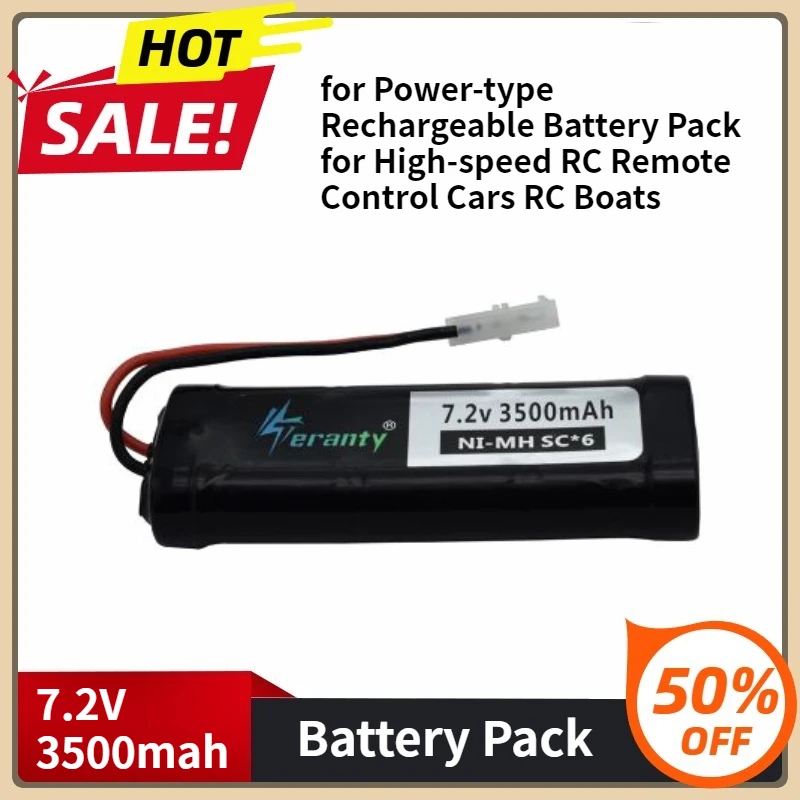 

Ni-Mh Battery for Power-type Rechargeable Battery Pack for High-speed RC Remote Control Cars RC Boats 7.2V 3500mAh