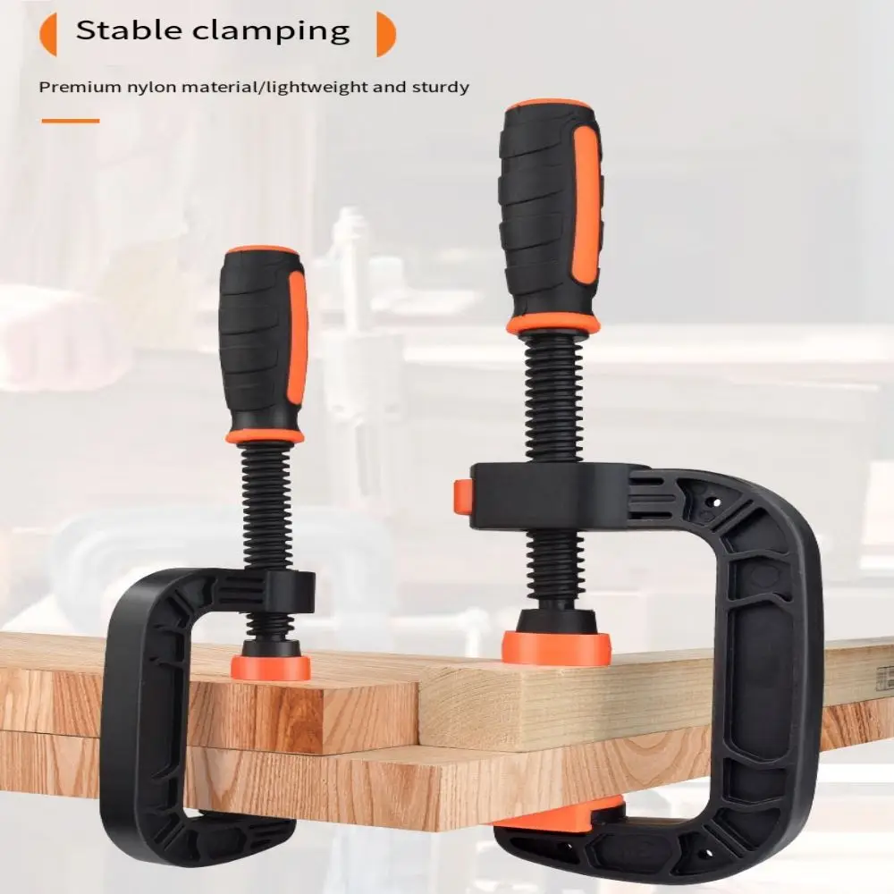 

Engineering Plastic Woodworking Clamp Lightweight Design Powerful Clamping Force C-Clamp Multifunctional Quick Release