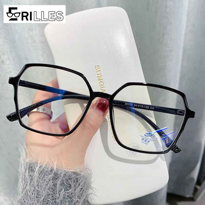 نظارات زرقاء اللون تحجب الضوء، إطار مربع كبير مع مضاد للإشعاع ومضاد للضباب، تصميم تنحيف الوجه للمظهر الطبيعي