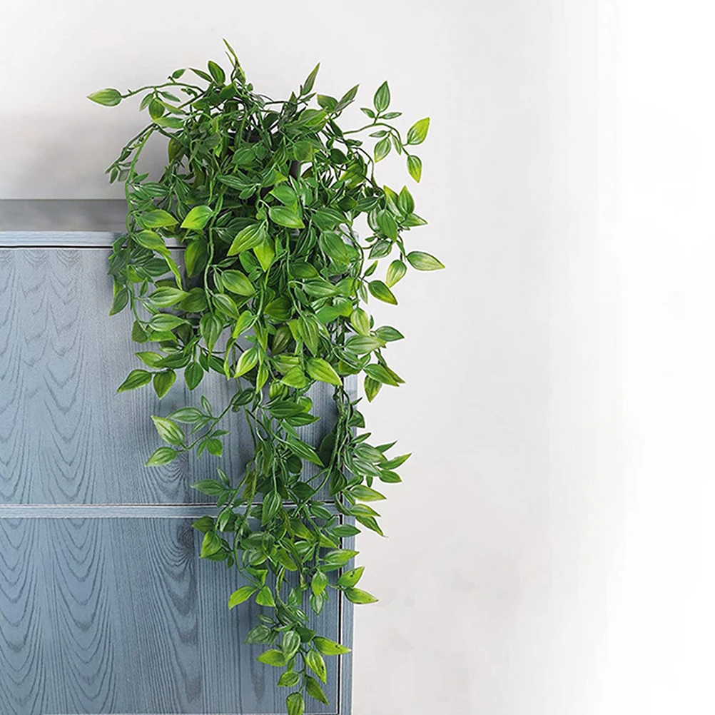 

3pcs Artificial Hanging Plants Fake Vines With Pots Greenery For Home Office Garden Wall Decoration Decorative Leaf Vine