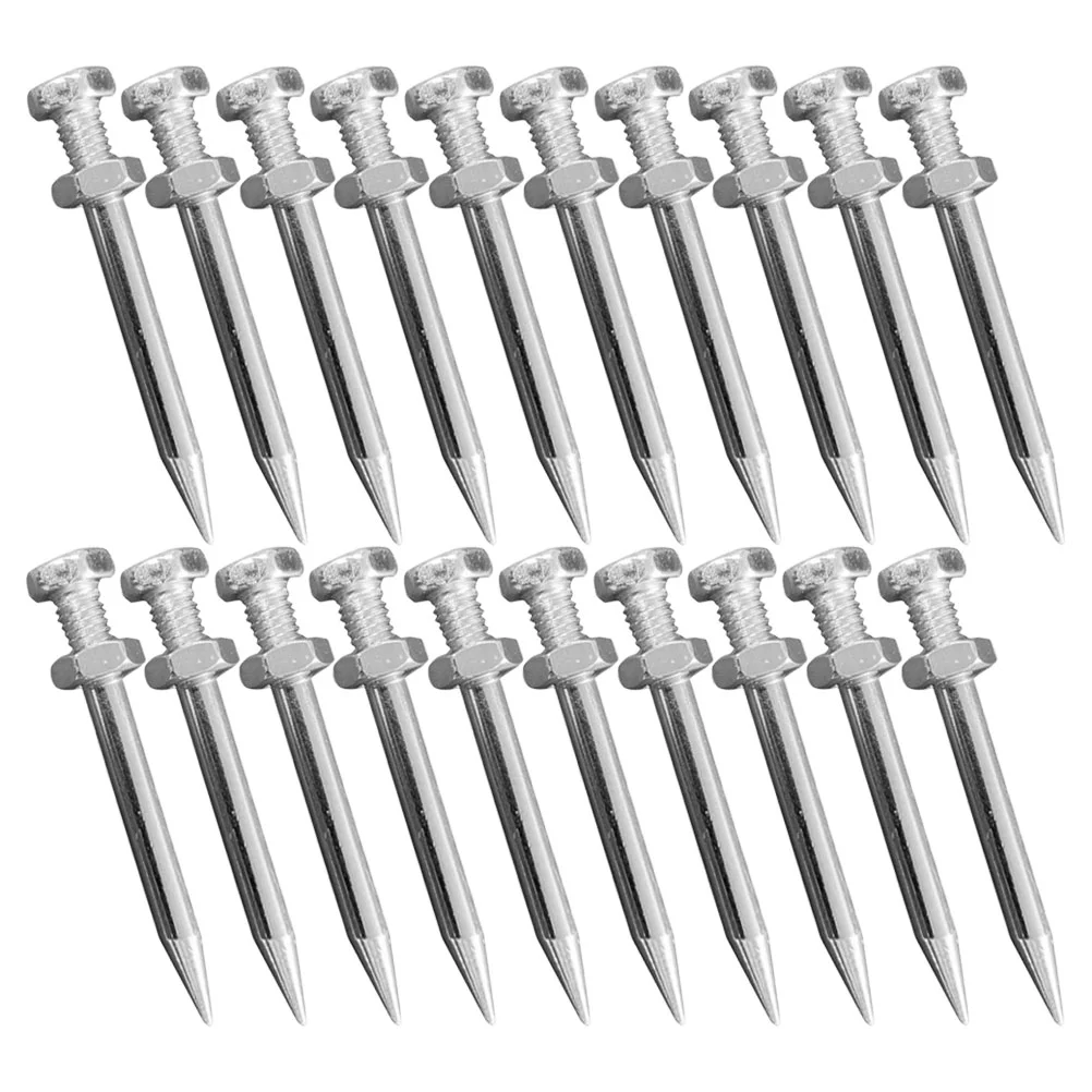 20PCS Heavy Duty Metal Nails Garden Accessories Metal Stake Tools Lawn Soil Pegs Lawn Aerator Shoes Aerator Shoes Pegs Hardware