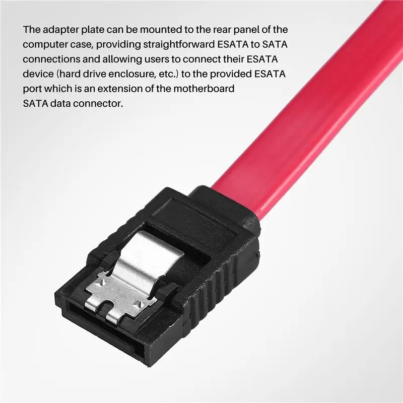 #54K Baffle line,Dual Port SATA Serial ATA Cable to ESATA Bracket Adapter Cable ()