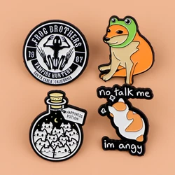 Shiba Inu Lapel Pins for Backpacks Cool Badges on Clothes Holiday Badge Backpack Decoration Jewelry Gifts for Friends