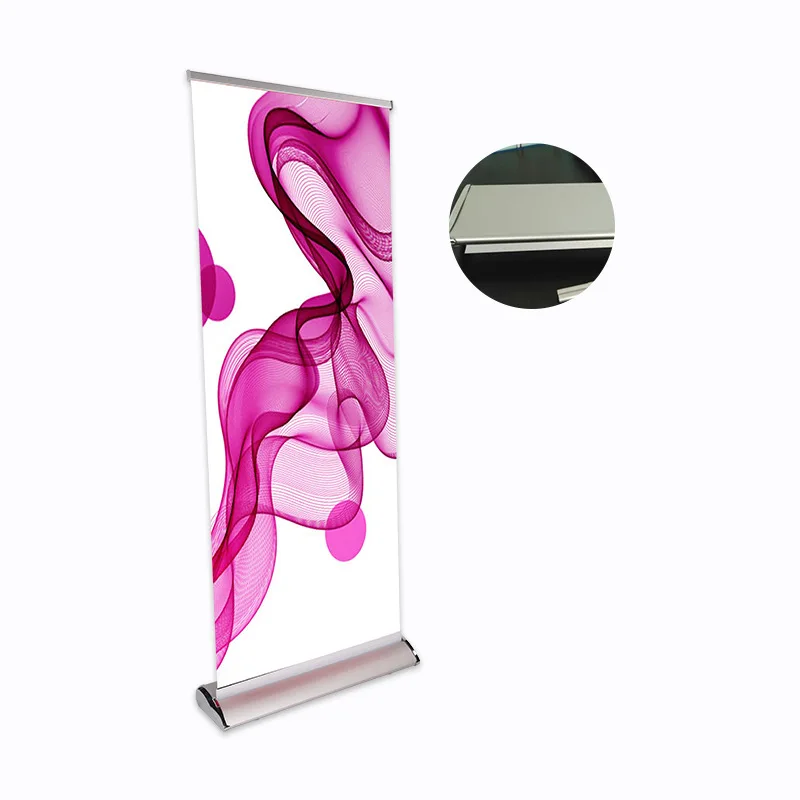 

【Hot】Cus-tom Printed Economy Portable Retractable Roll up Banner Stand Aluminum Pull-Up Banner for Advertising
