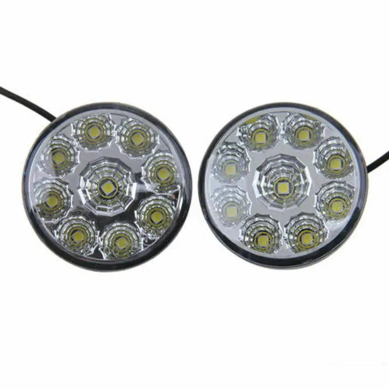 Tool LED Car Light Adjustable LED Light Components 2x Round Fog Day Driving Lamp Bright Daytime Running Light 2pcs