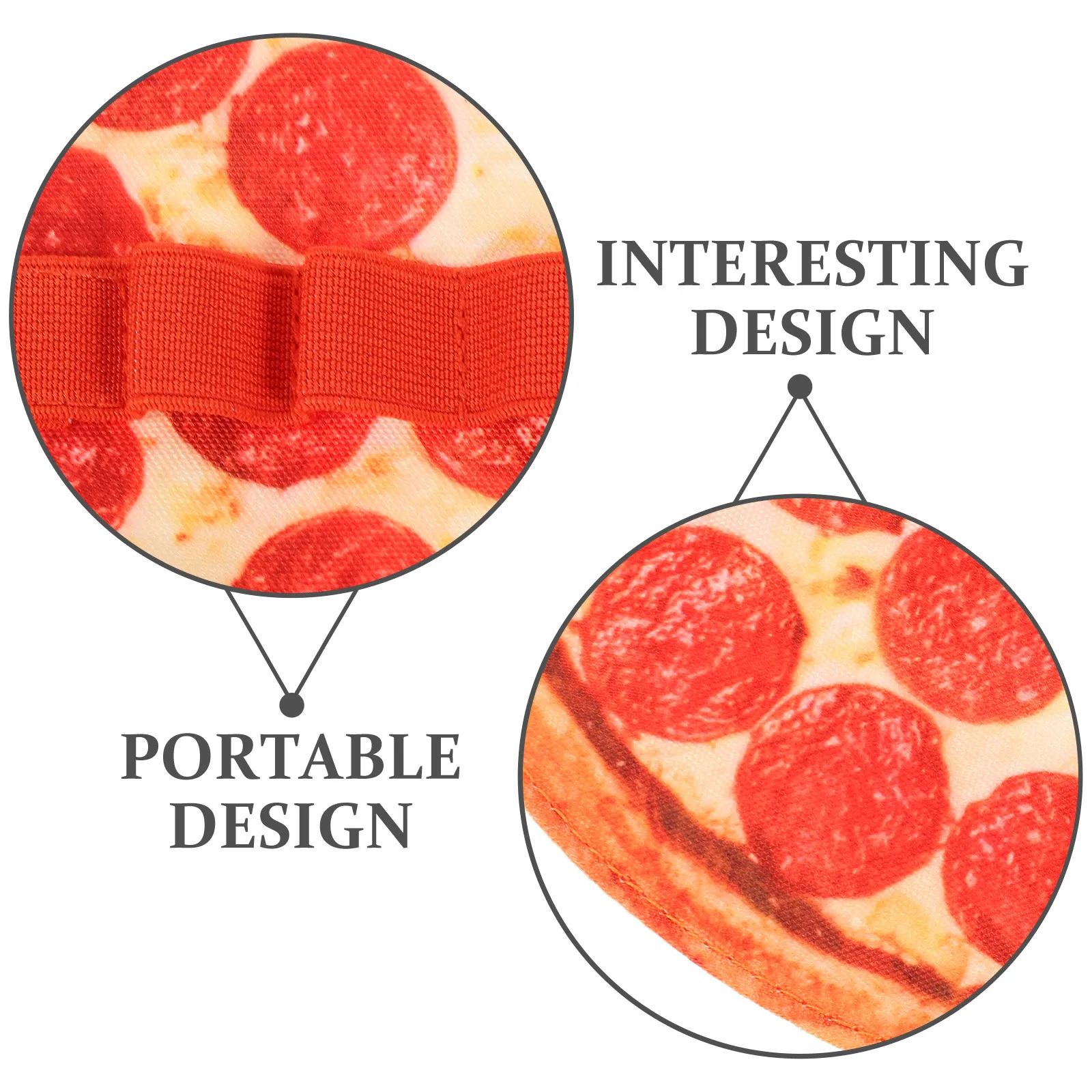 Pizza Pencil Case Canvas Roll Up Large Capacity Pen Storage Bag Stationery Holder Organizer Roll Pen Bag Pizza Pencil Case