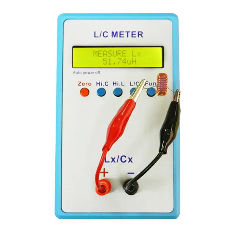 JUNTEK LC-200A Digital LCD Capacitance Inductance Meter High Precision LC Meter 1pF-100mF 1uH-100H Flexible Online Calibration