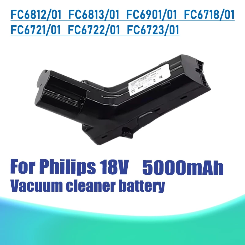 Аккумулятор 18В 5000мАч, замена для пылесосов Philips 18В, модели FC6812/01, FC6813/01, FC6901/01, FC6718/01, FC6721/01, FC6722/01