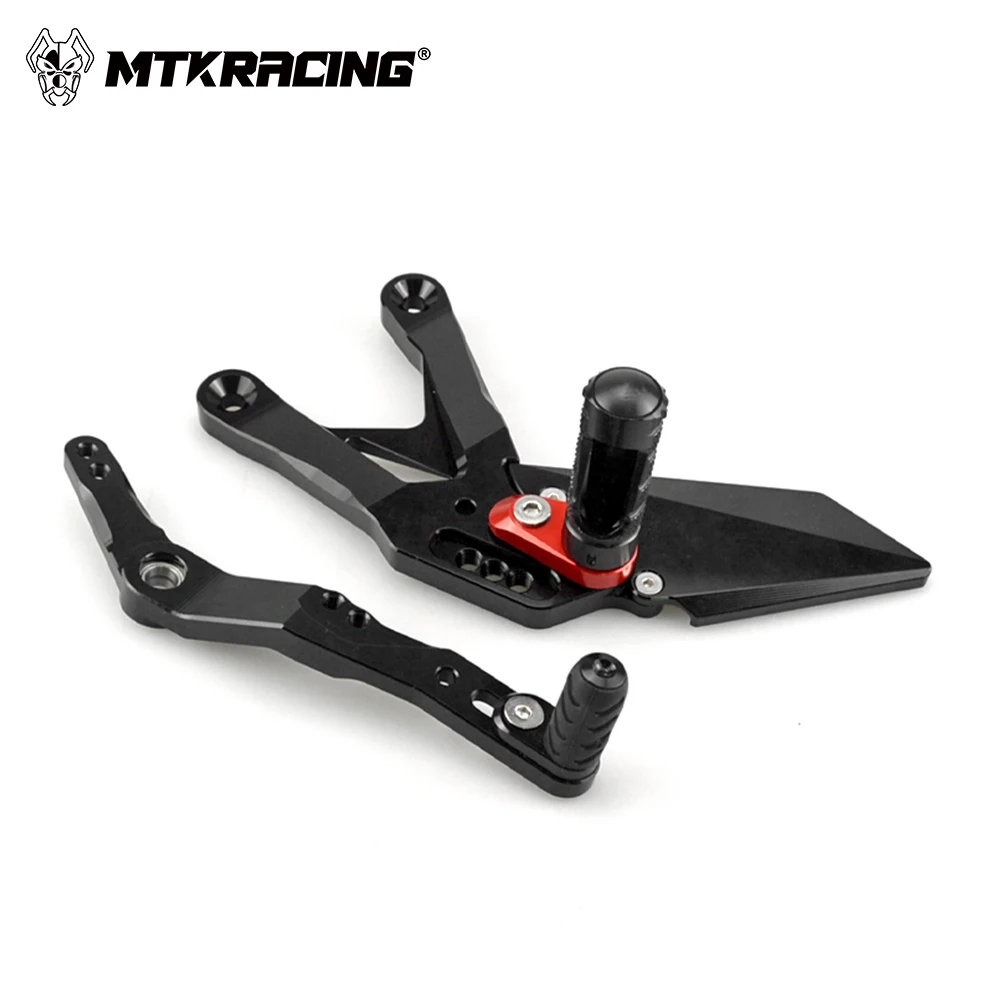 Estribos de pie MTKRACING para YAMAHA YZF-R1 2015-2024, juegos traseros, Pedal de elevación, estriberas traseras ajustables, Kit de freno de palanca