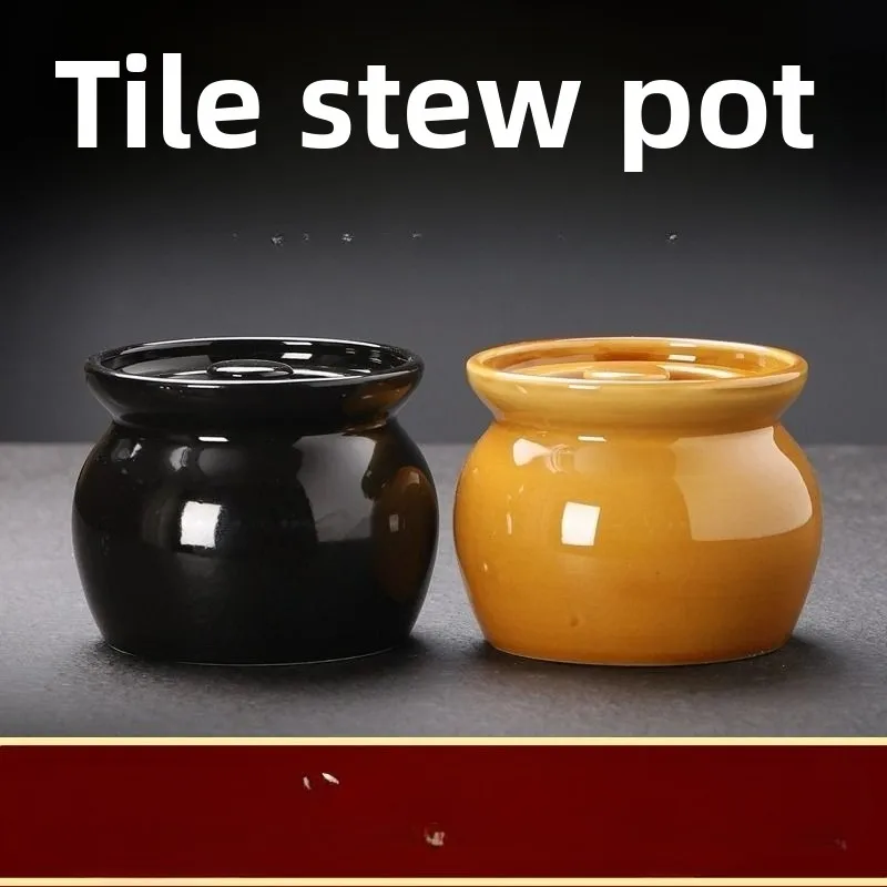

Mini Premium Ceramic Soup Pot - Thickened Heat-Resistant Stew Crock for Slow Cooking, Broth &Tea |Oven & Microwave Safe with Lid