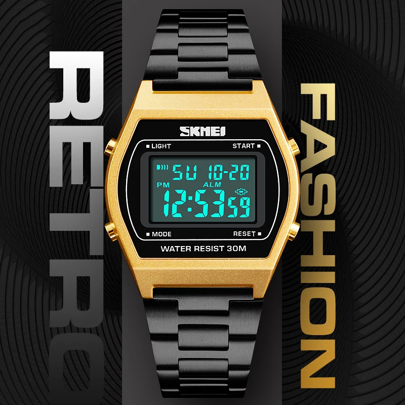 SKMEI Orologio da polso digitale per sport all'aria aperta per uomo Donna Orologio da polso da lavoro alla moda Orologi elettronici militari Relogio Masculino