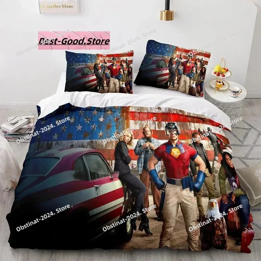 

Peacemaker Bedding Set Single Twin Full Queen King Size Bed Set Aldult Kid Bedroom Duvetcover Sets 3D Print Christopher Smith