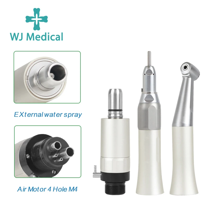FX-Typ Dental Niedrigdrehzahl Externes Gerades Handstück Rotations-Luftmotor Druckknopf-Winkelstück Zahnarzt-Spitzen-Kit Passend für KAVO/NSK