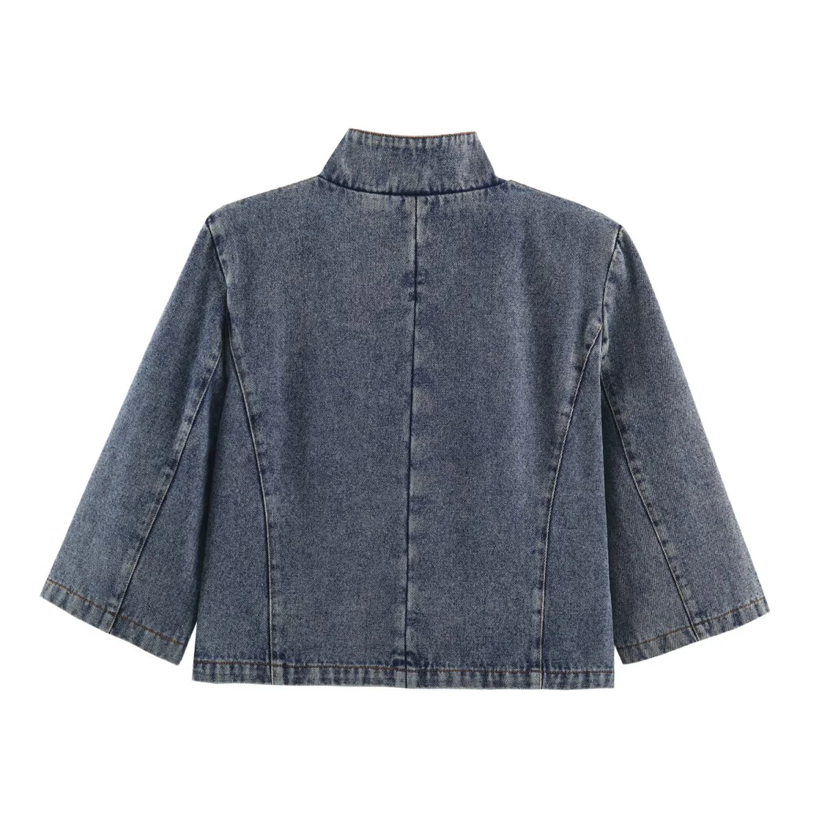 European and American style foreign trade women's clothing new 2026 fashionable versatile short denim suit jacket