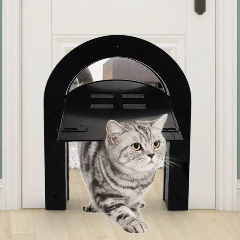 

Pet Door Pet Dog Screen Door Home Lockable Sliding Cat Screen Door Magnetic Self-Closing Screen Dog Fence Locking Function Gate