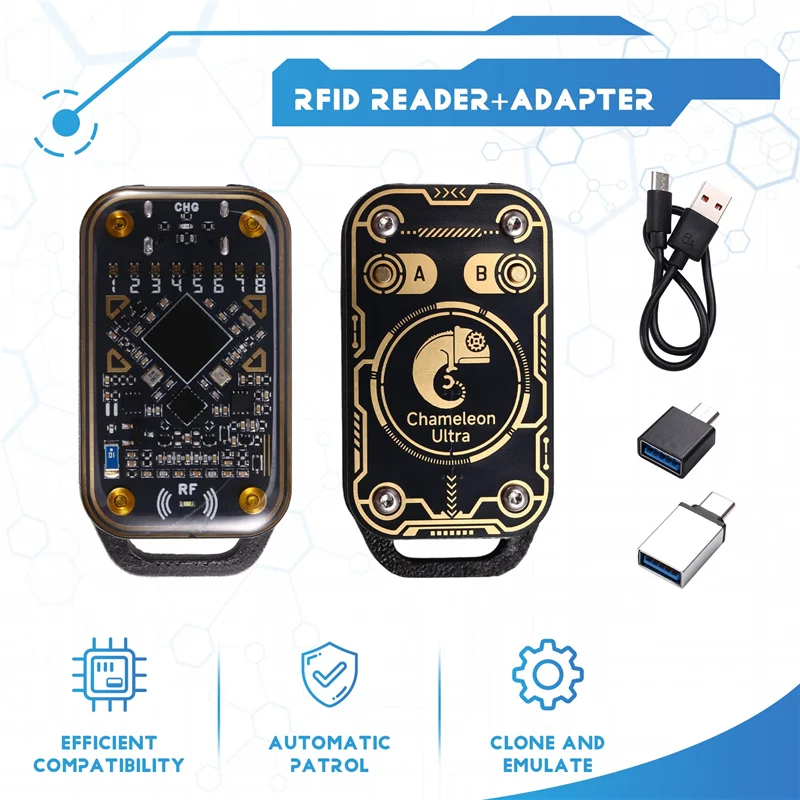 

-A35I Chameleon Ultra RFID Smart Chip Reader Smart Card Emulator ID IC 125Khz 13.56Mhz Card Decode NFC Duplicator