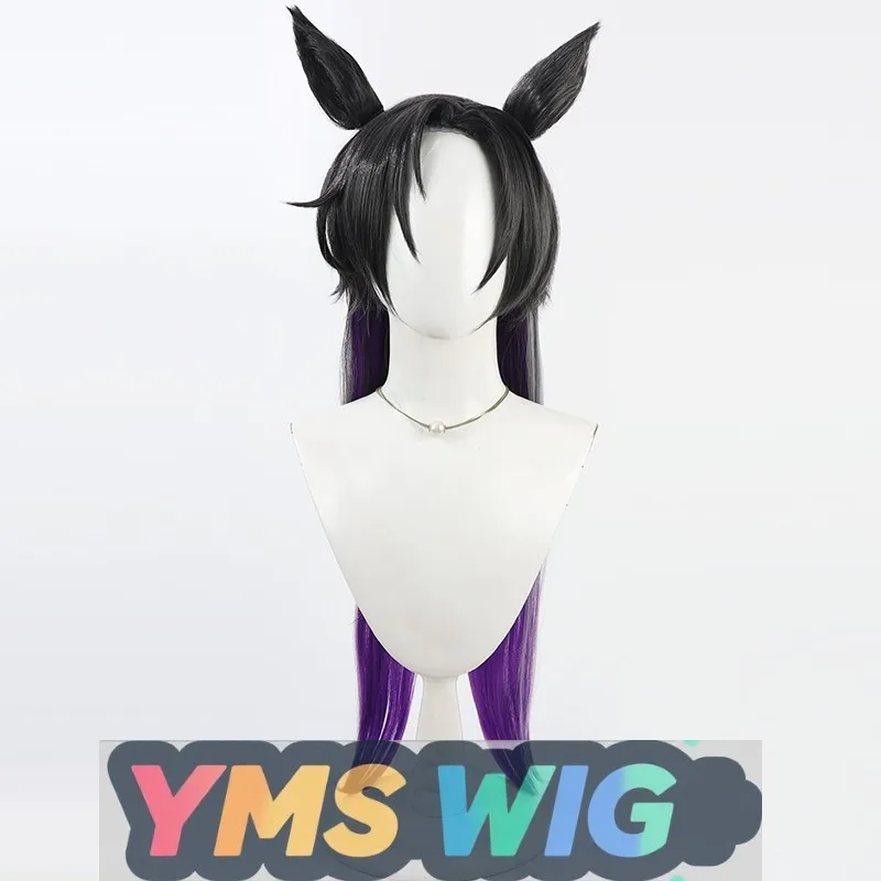 【YMS WIG】Jockey Girl Sky Shrine Cosplay peluca cuero cabelludo realista gradiente multicolor resaltado cola del mismo color
