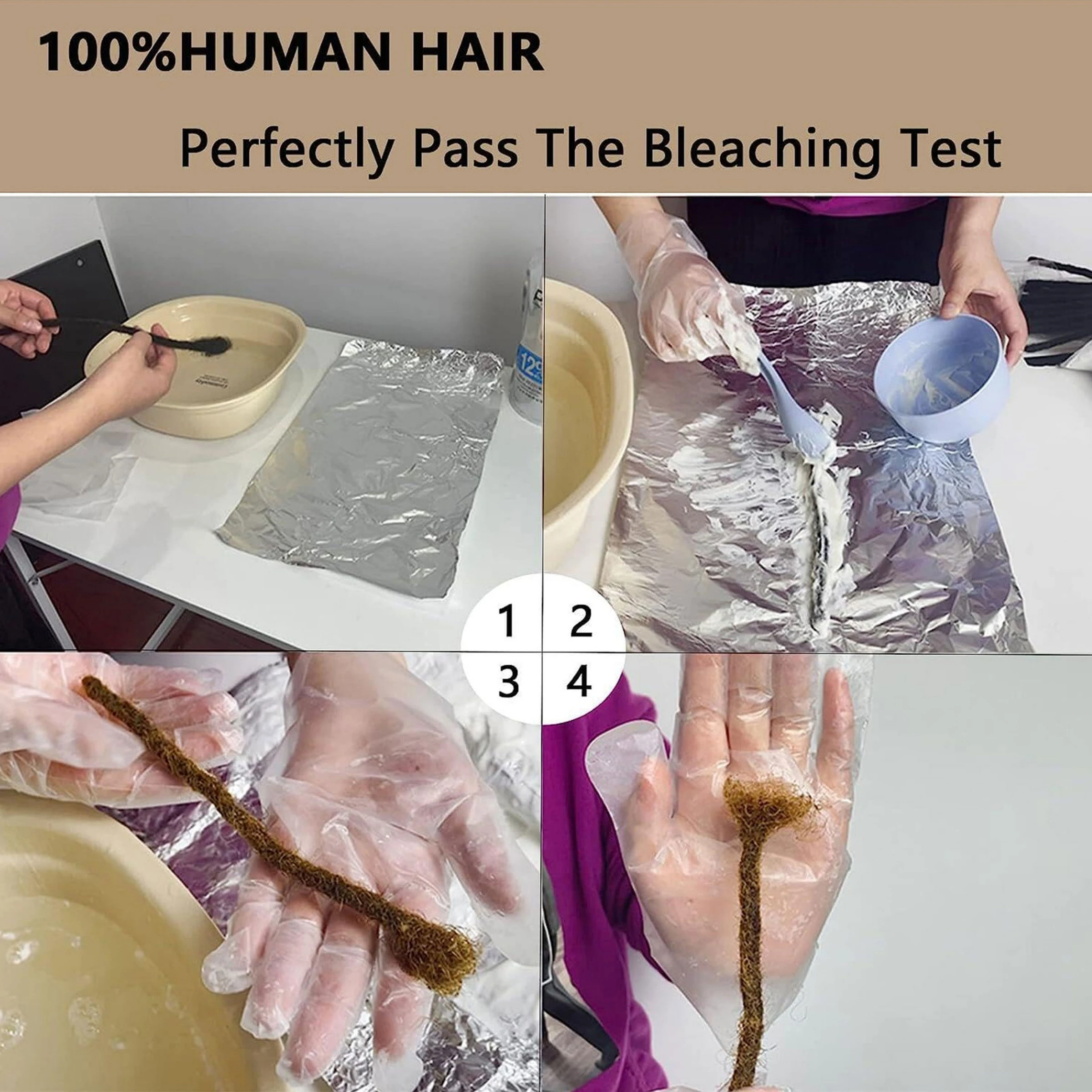 8 بوصة شعر بشري حقيقي ملحقات Dreadlock للرجل/النساء 0.6 سنتيمتر عرض ملحقات Loc الدائم 10 السواحل البرازيلي Dreadlock