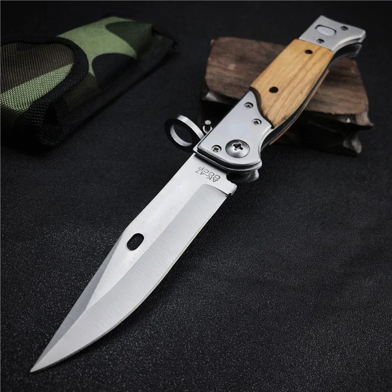 AK-47 Tactical AU TO Open Folding Knife Survival Combat Military Knives Outdoor Hunting Camping High Quality Rescue EDC Tool