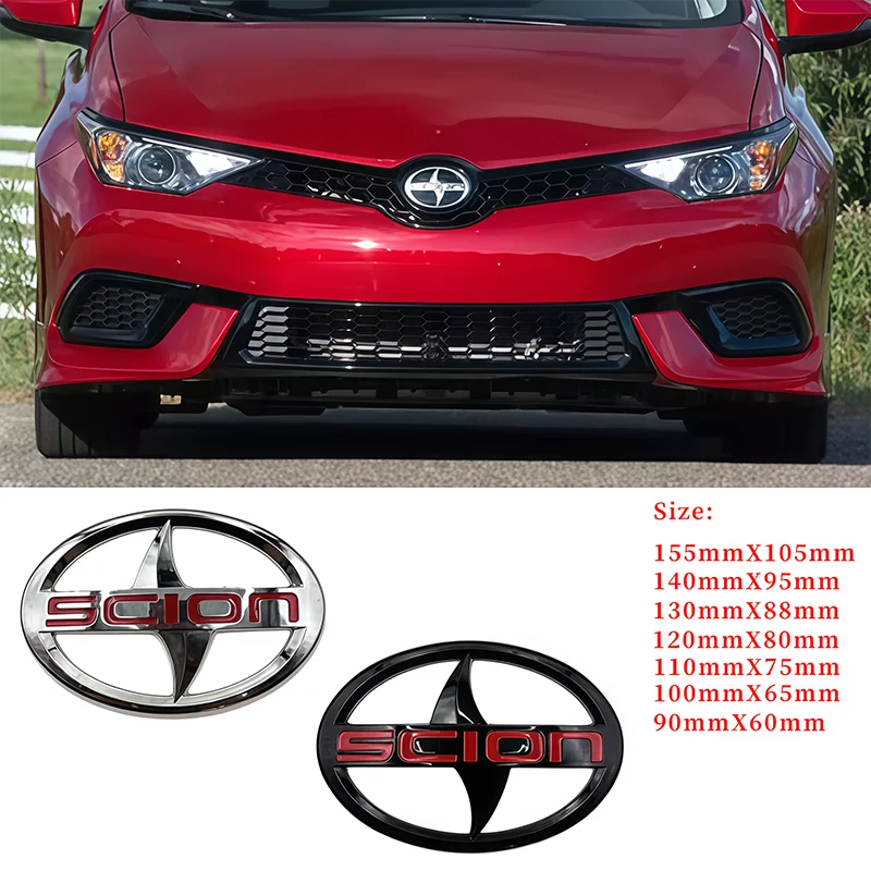 Emblema 3D Cromado para Auto Scion, Adhesivo para Parrilla Delantera y Maletero Trasero, para Toyota Scion XB TC FR-S IM IA, Repuesto