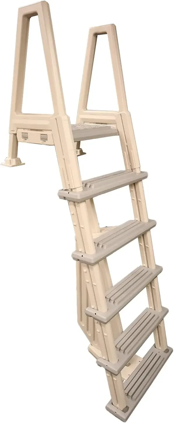 6000X Heavy Duty Above Ground in-Pool Swimming Ladder for Decks Adjustable from 42IN to 56IN HIGH