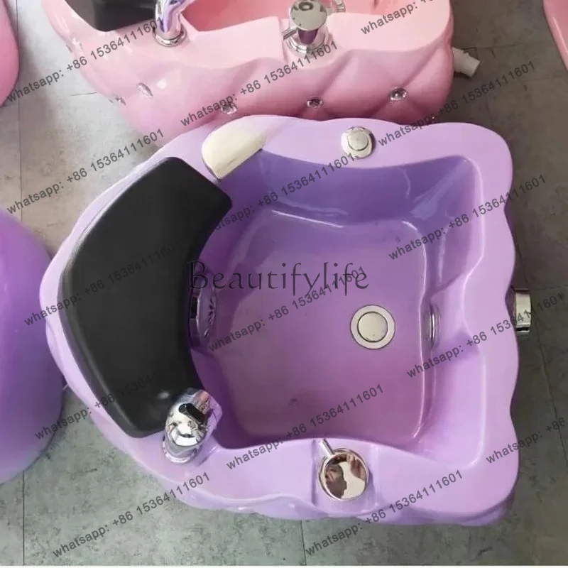 NewBarber Shop مع سرير شامبو من الألياف الزجاجية، وكرسي للشعر، وطاولة مرآة للشعر، وسرير دافق للجلوس #6