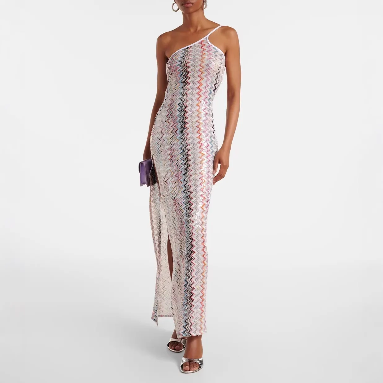 

Women Sexy Backless Asymmetric Dress 2026 New Shoulder Slit Print Loose Long Dress Fashion Beach Vacation Ladies Party Dress