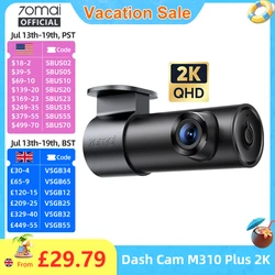 70mai Dash Cam M310 Plus 2K 1440P 143ยฐFOV F1.55 Smart Voice Control 24H Parking Guard Night Vision 70mai M310 Plus 2K Car DVR