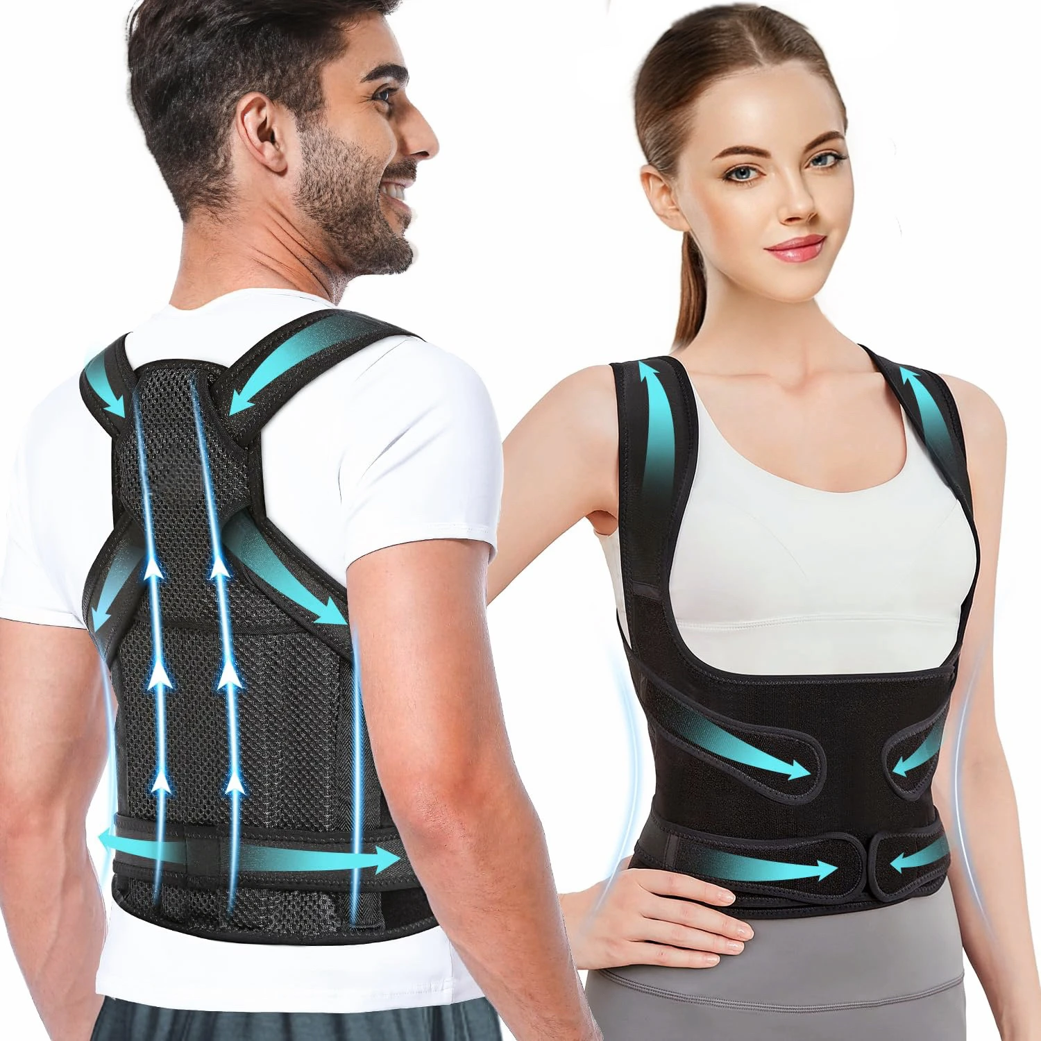 Back Support Brace Posture Corrector for Women and Men Back Straightener Posture Corrector Scoliosis and Hunchback Correction