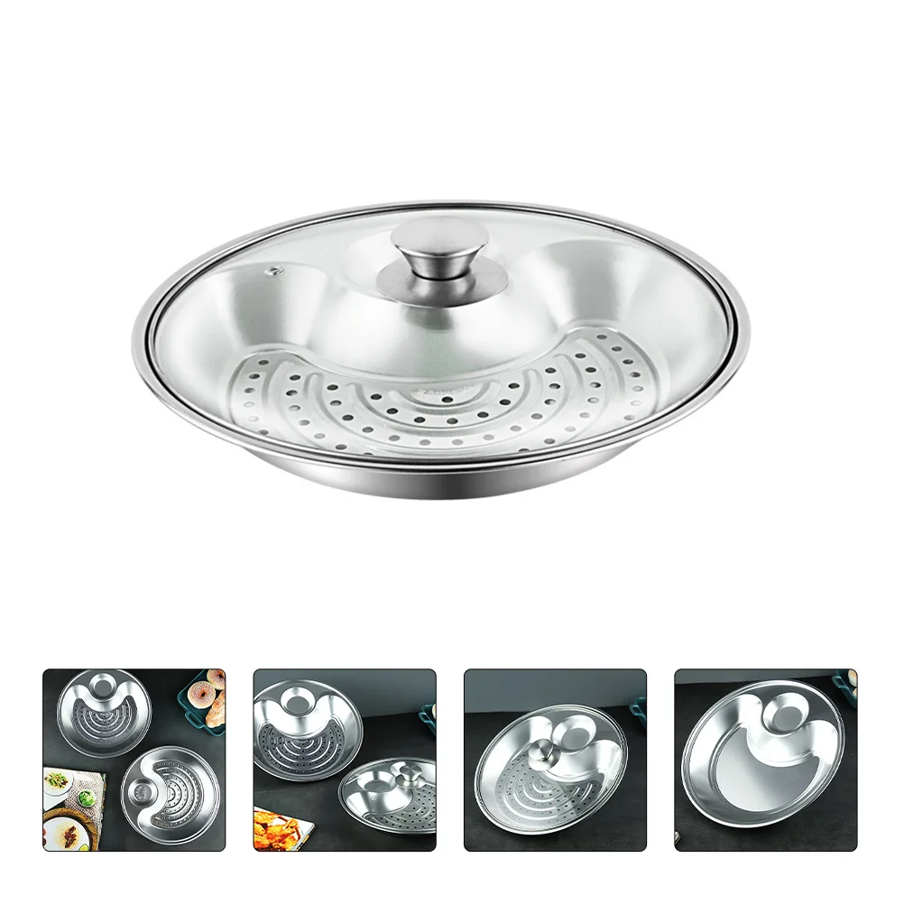 

1Pcs Dumpling Plate Saucer Stainless Steel Dinner Plate Round Cooling Tray French Fries Sushi Fried Chicken Drainer